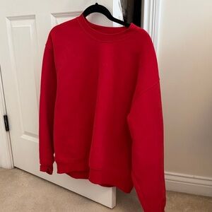 Aritzia Vibrant Red Crewneck Sweater
